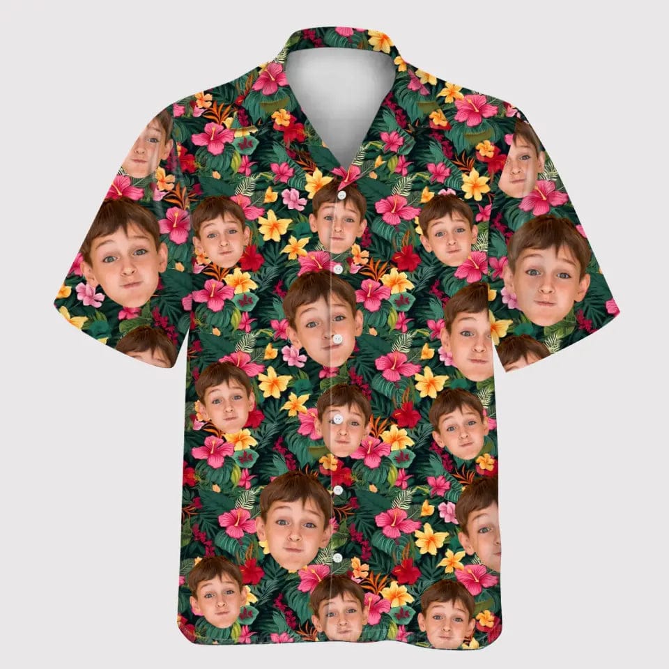 Personalized Custom Hawaiian Shirt With Colorful Flowers And Leaves - Tropical Vibes - Hawaii Outfits Summer Gift