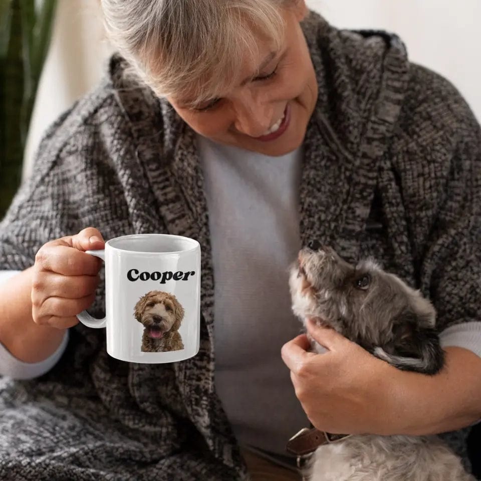 Personalized Dog Photo Mug – Custom Coffee Mug with Your Pet's Picture and Name