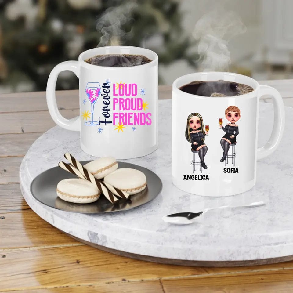 Capture Halloween Magic with a Personalized Best Friend Mug - Custom Cartoon Characters & Festive Design