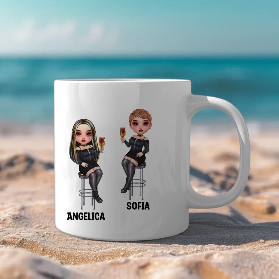 Capture Halloween Magic with a Personalized Best Friend Mug - Custom Cartoon Characters & Festive Design