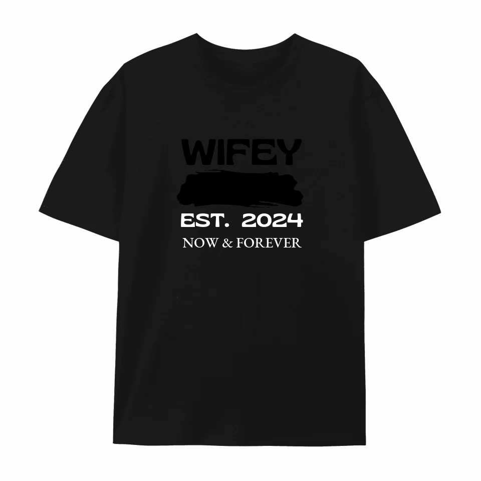 Matching Anniversary shirts for couples Wifey Hubby Customized Matching Couple T-Shirt