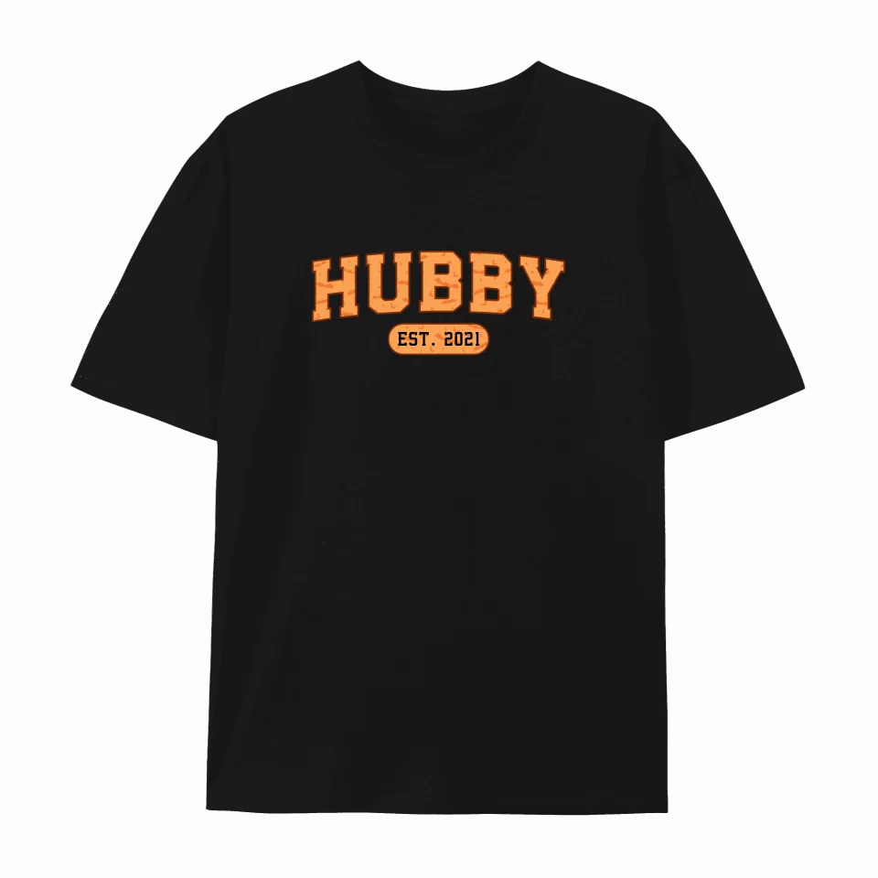 Retro Custom Halloween Hubby T-shirt Personalized Couple Matching Outfits