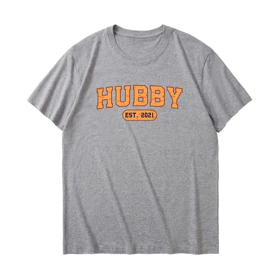 Retro Custom Halloween Hubby T-shirt Personalized Couple Matching Outfits