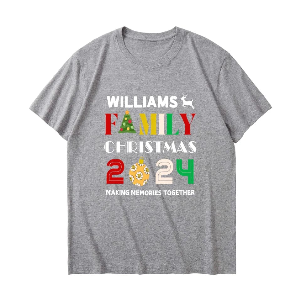 Personalized Family Matching Christmas Outfits 2024 | Custom Holiday T-Shirts for the Whole Family