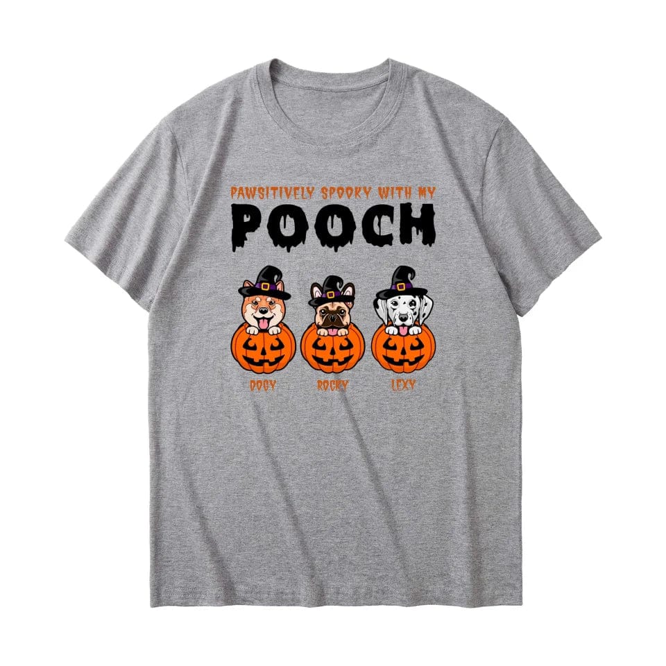 Custom Halloween Dog Apparel | Personalized "Pumpkin Pooch" T-Shirt, Sweatshirt, Hoodie for Halloween