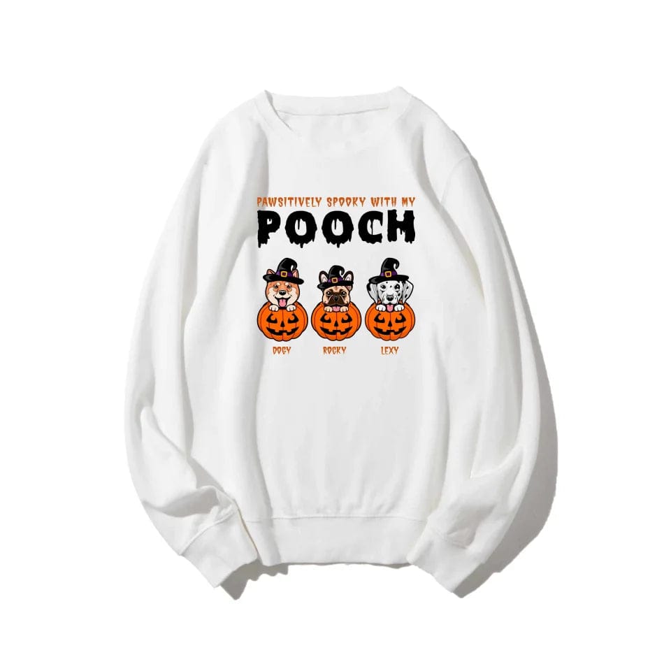 Custom Halloween Dog Apparel | Personalized "Pumpkin Pooch" T-Shirt, Sweatshirt, Hoodie for Halloween