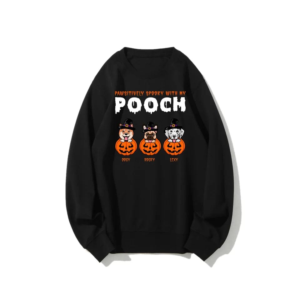 Custom Halloween Dog Apparel | Personalized "Pumpkin Pooch" T-Shirt, Sweatshirt, Hoodie for Halloween