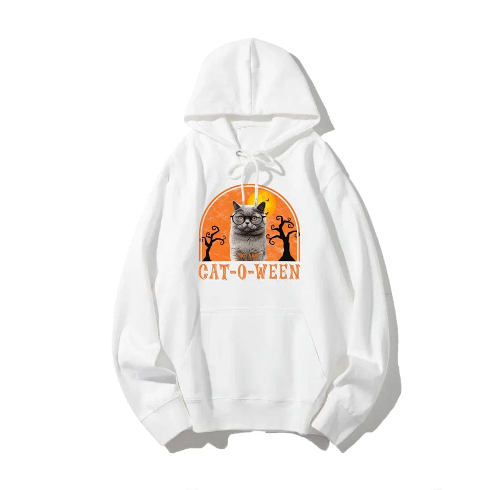 Custom Halloween Cat Apparel | Personalized T-Shirt, Hoodie & Sweatshirt Featuring Your Cat’s Photo & Name