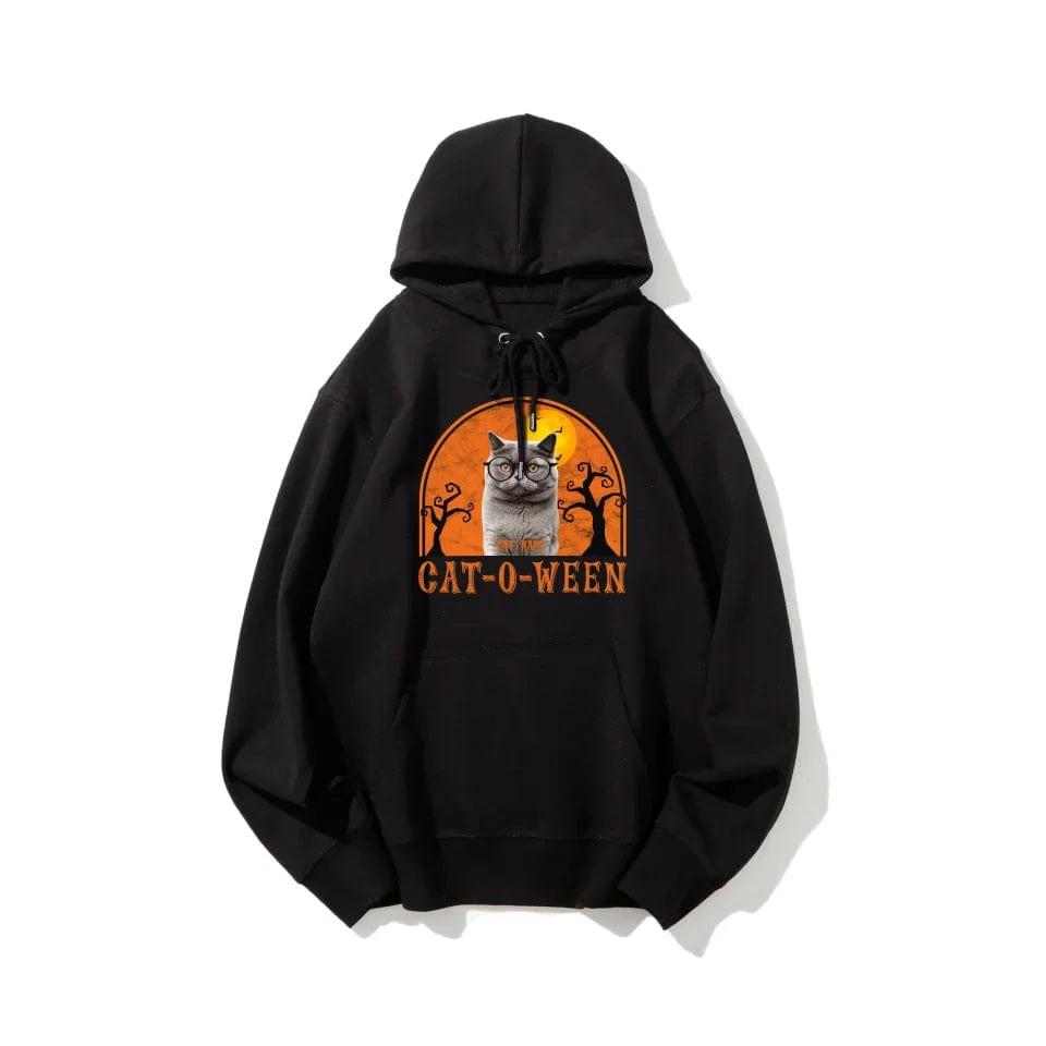 Custom Halloween Cat Apparel | Personalized T-Shirt, Hoodie & Sweatshirt Featuring Your Cat’s Photo & Name