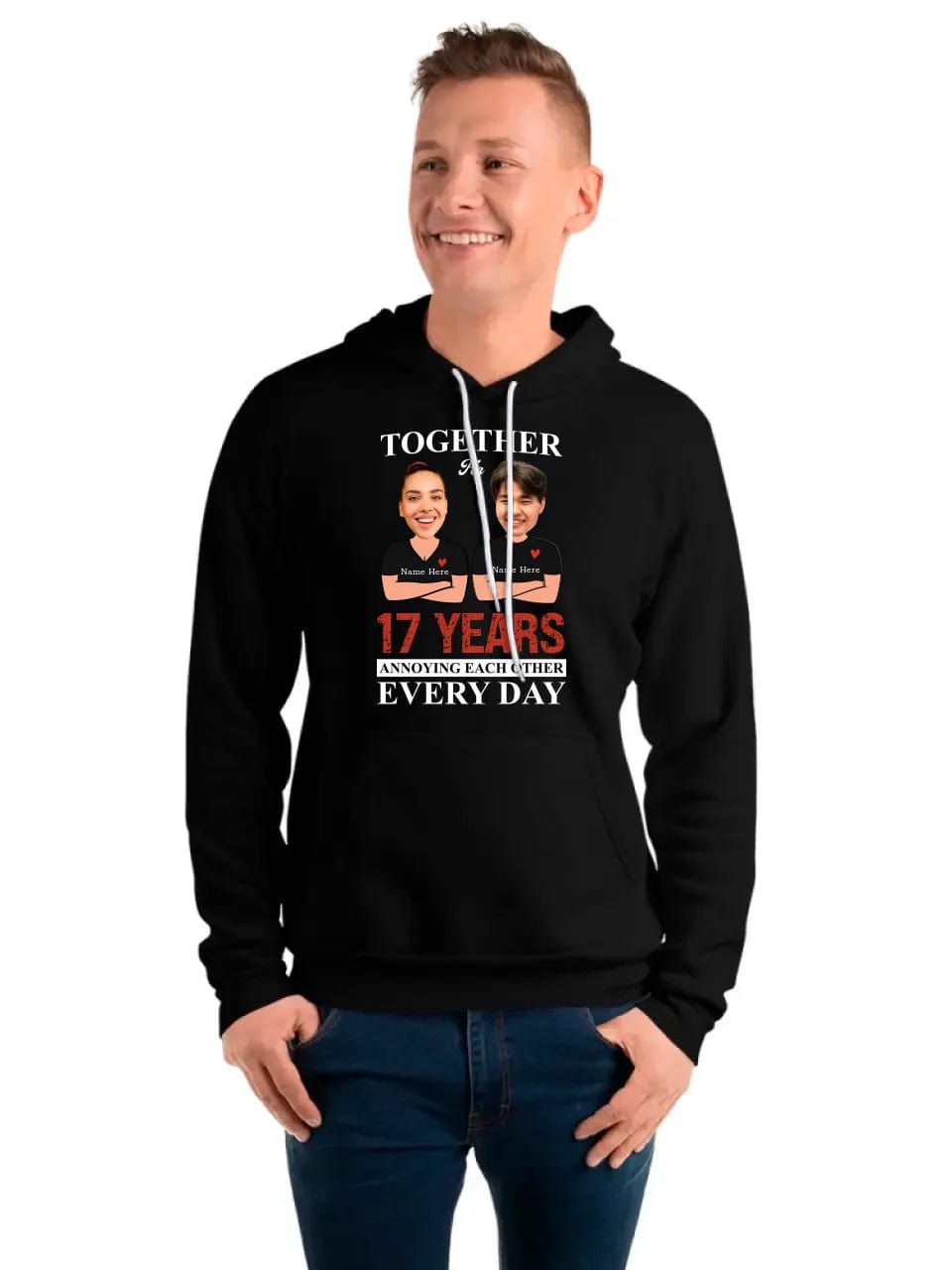 Together For Years Annoying Each Other Every Day Funny Matching Anniversary Hoodie for Couple