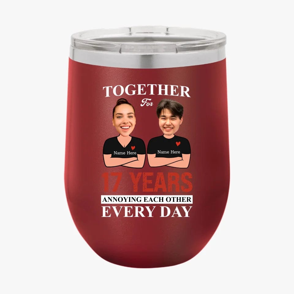 Together For Years Annoying Each Other Every Day Funny Matching Anniversary Tumbler for Couple