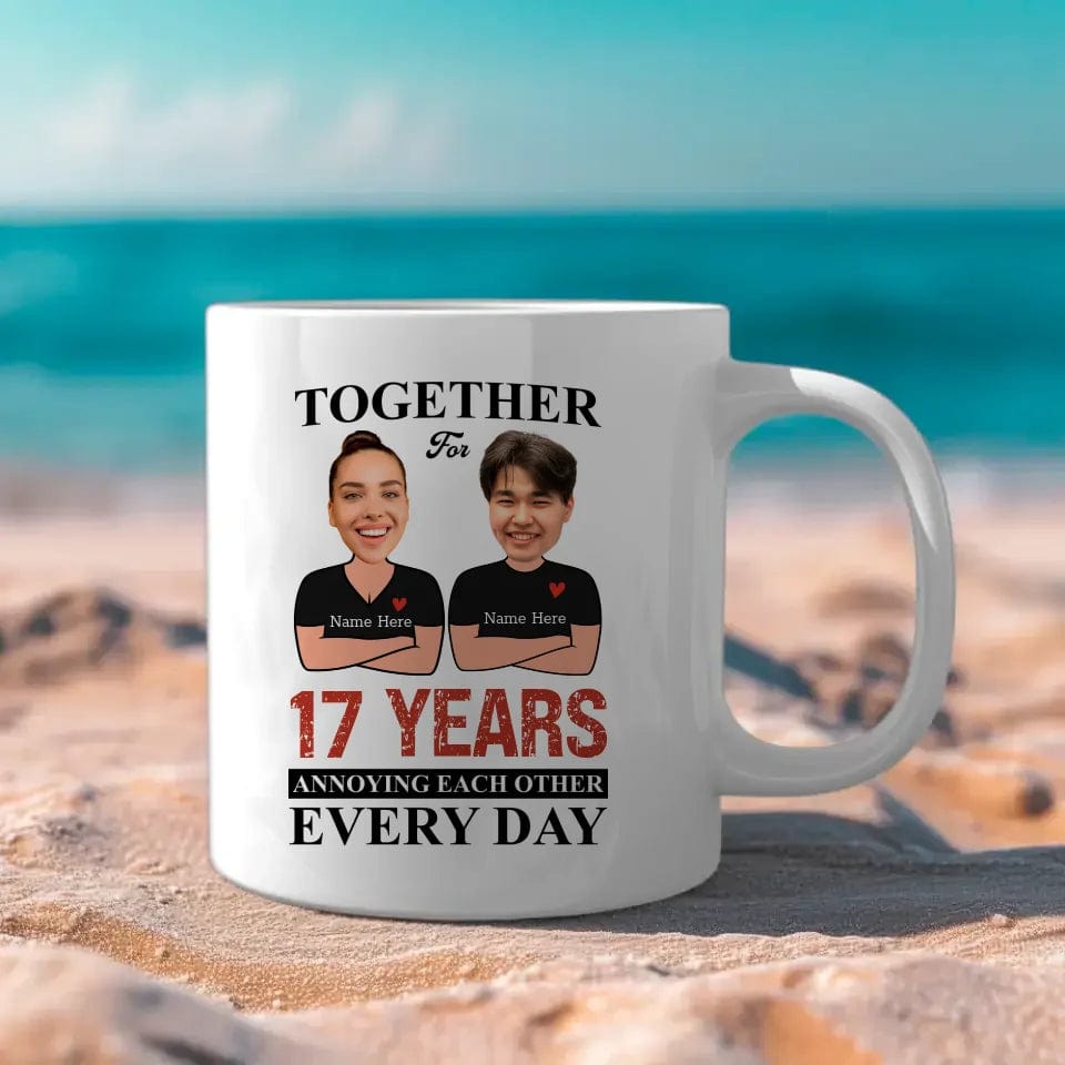 Together For Years Annoying Each Other Every Day Funny Matching Anniversary Mug for Couple