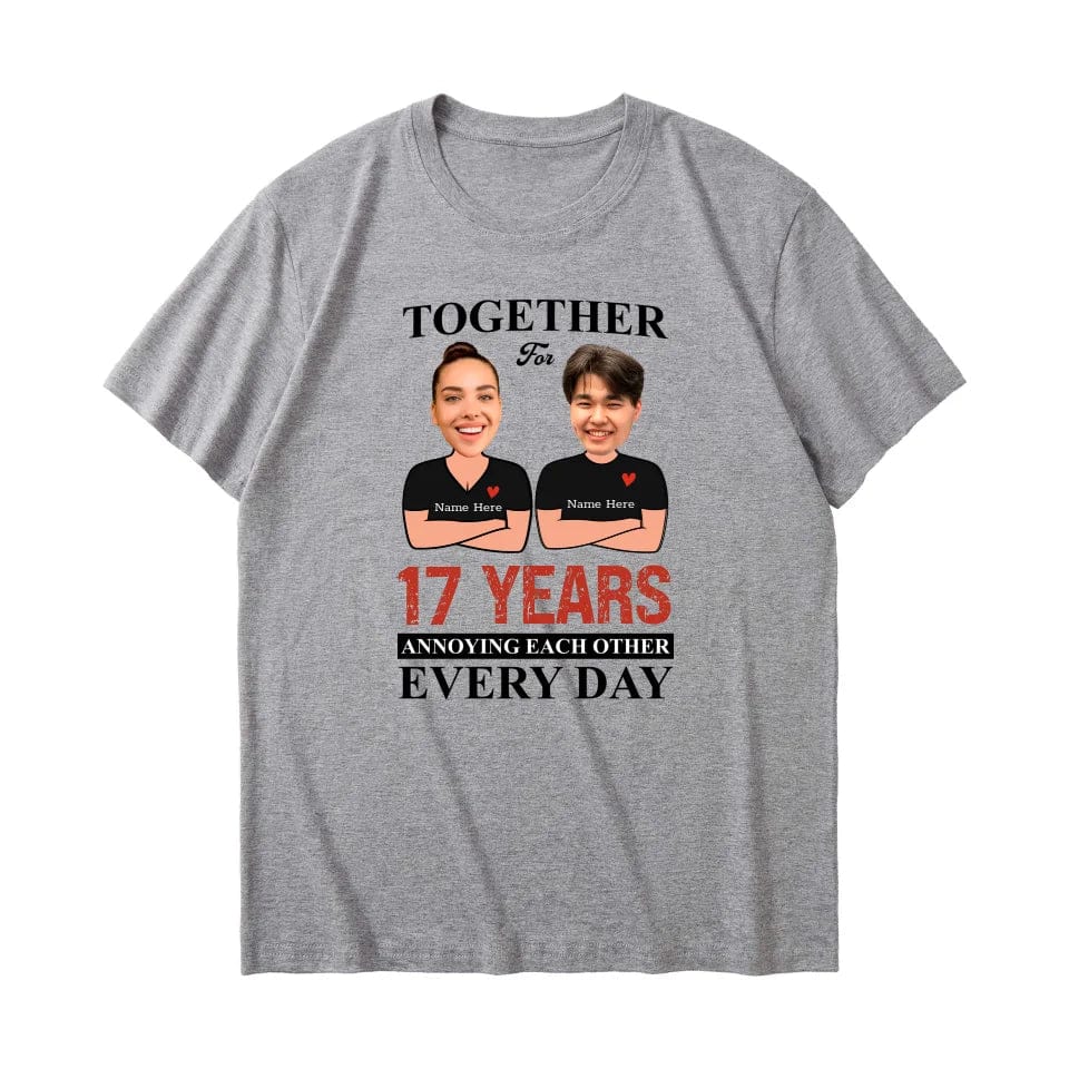 Together For Years Annoying Each Other Every Day Funny Matching Anniversary T-Shirt for Couple