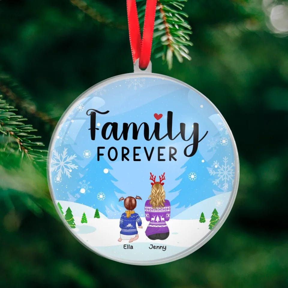 Personalized Family Ornaments Custom Christmas Acrylic Ornament For Family