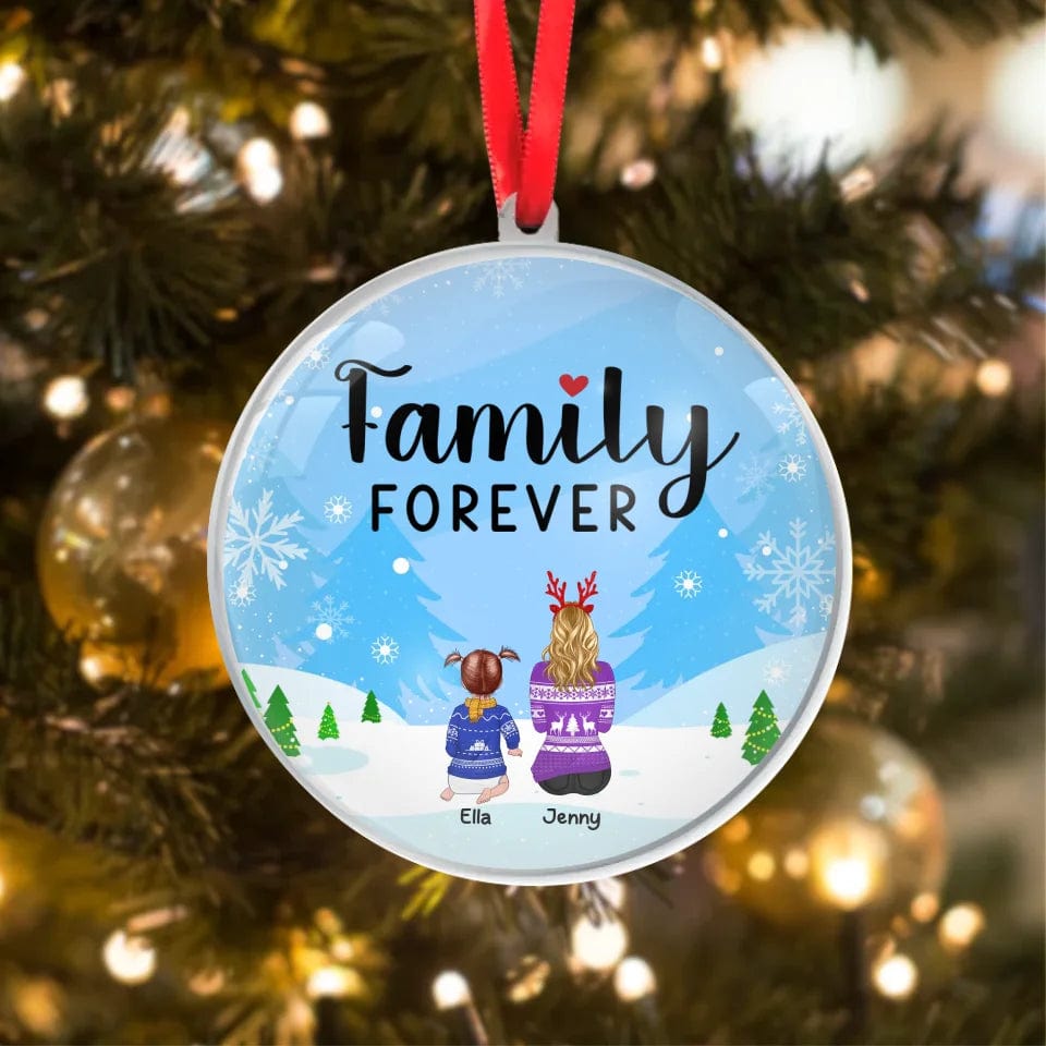 Personalized Family Ornaments Custom Christmas Acrylic Ornament For Family