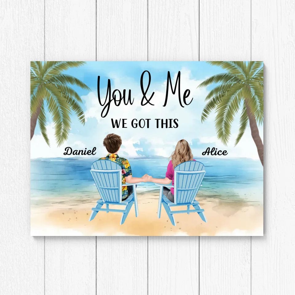 You & Me We Got This Back View Couple Personalized Custom Canvas Prints - Gift For Lovers
