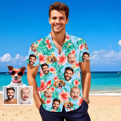 Custom Personalized Hawaiian Shirt With Tropical Flowers And Leaf - Aloha Summer Gifts