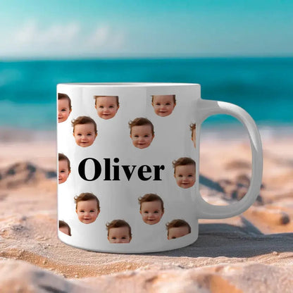 Custom Mug With your Baby's Face Personalized Pattern Of Faces Mugs