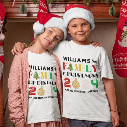 Christmas family matching outfits Personalized Family Christmas Outfits 2024 Custom Holiday T Shirts for the Entire Family Custom U Bliss