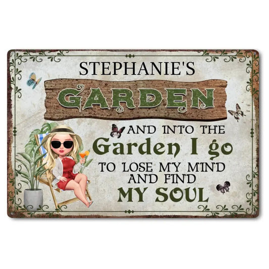 Personalized Garden Metal Sign Custom Classic Metal Signs