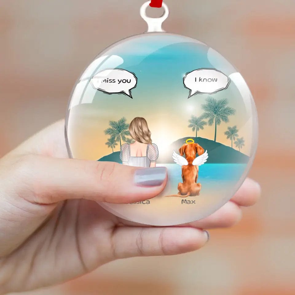 I Miss You Dog Memorial Acrylic Ornament