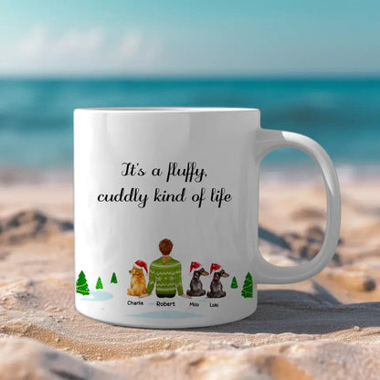 Custom Dog and Owner Mug Christmas Personalized People and Pets Coffee Mugs