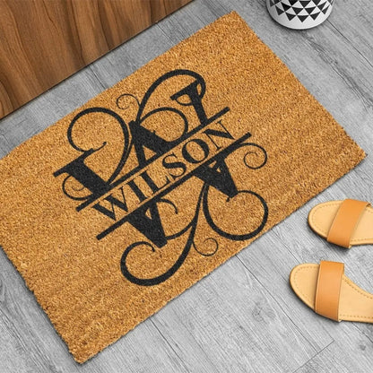 Personalized First Letter Of Your Name Mat Custom Last Name Doormat