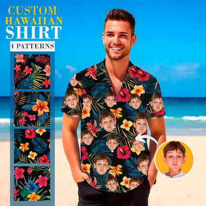 Personalized Custom Hawaiian Shirt With Tropical Flowers And Leaves - Aloha Vibes - Hawaii Outfits Summer Gift