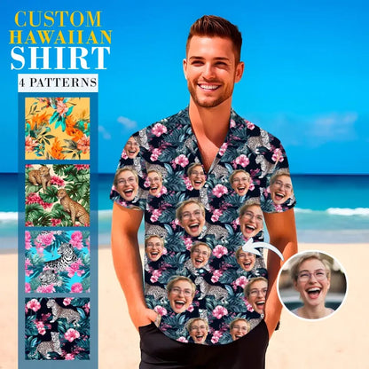 Tropical Custom Personalized Hawaiian Shirt With Colorful Flowers And Leaves - Hawaii Outfits Summer Gift