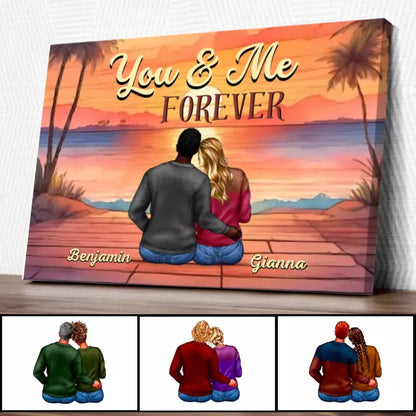 You & Me We got this Sunset Personalized Custom Couple Canvas Prints Valentine's Gift For Your Lover