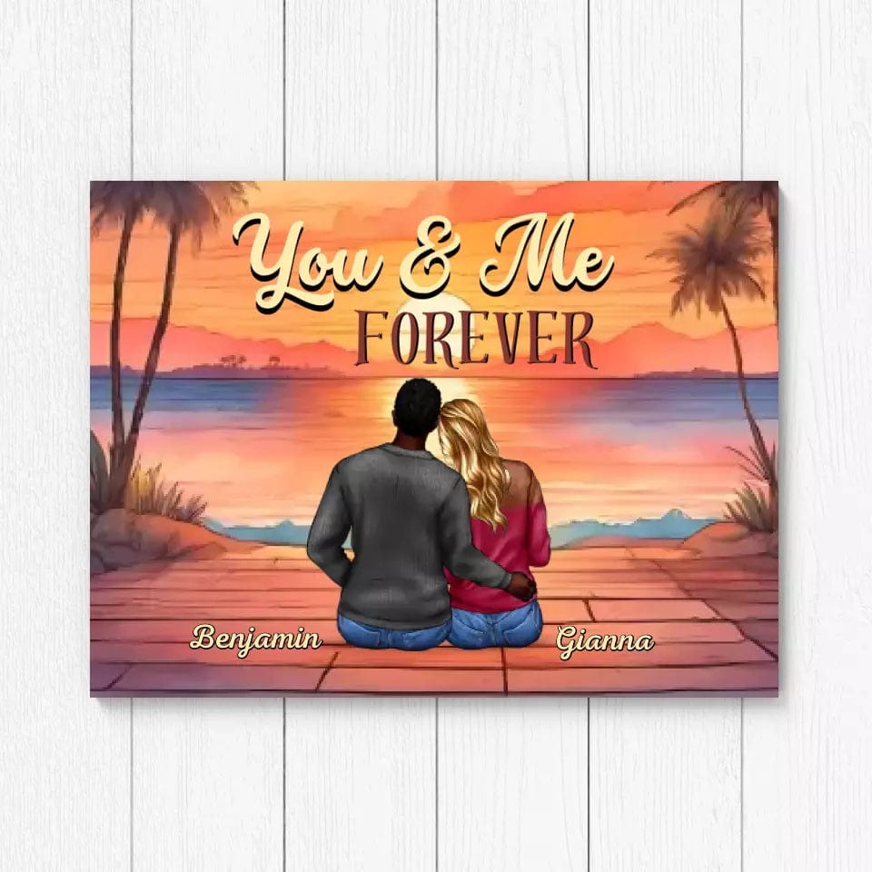 You & Me We got this Sunset Personalized Custom Couple Canvas Prints Valentine's Gift For Your Lover