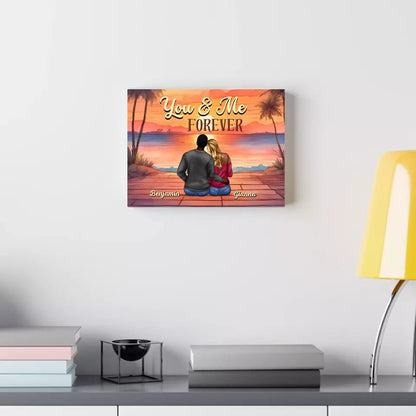 You & Me We got this Sunset Personalized Custom Couple Canvas Prints Valentine's Gift For Your Lover