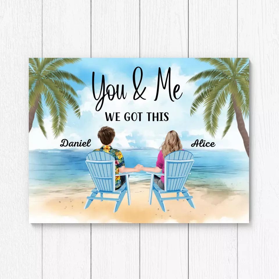 You & Me We Got This Back View Couple Personalized Custom Canvas Prints - Gift For Lovers