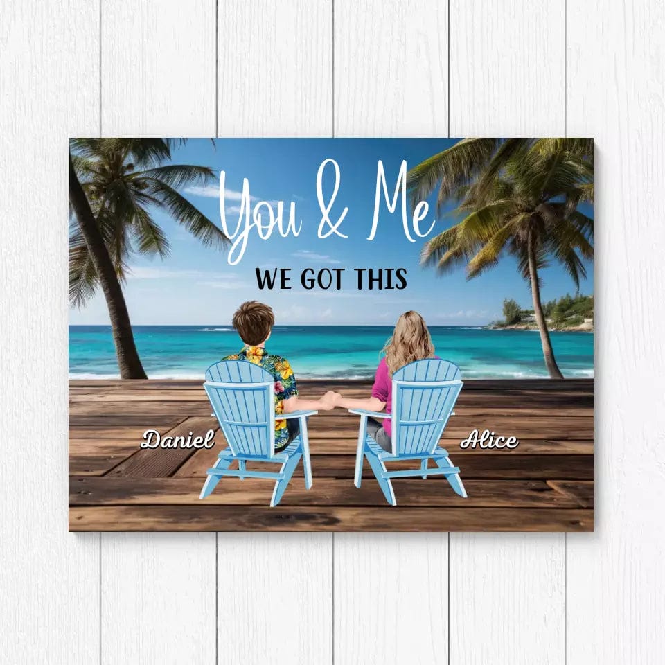 You & Me We Got This Back View Couple Personalized Custom Canvas Prints Special Gift For Couples