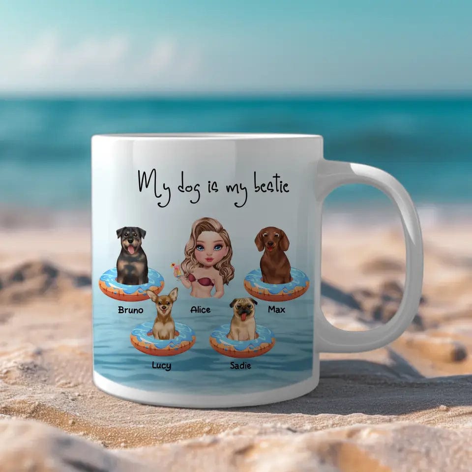 Custom Dog And Owner Mug With Names Personalized Coffee Mugs