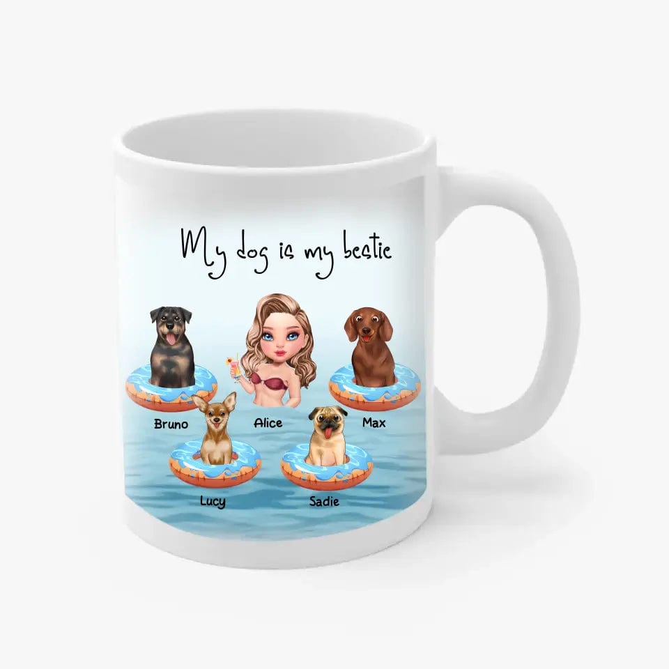 Custom Dog And Owner Mug With Names Personalized Coffee Mugs