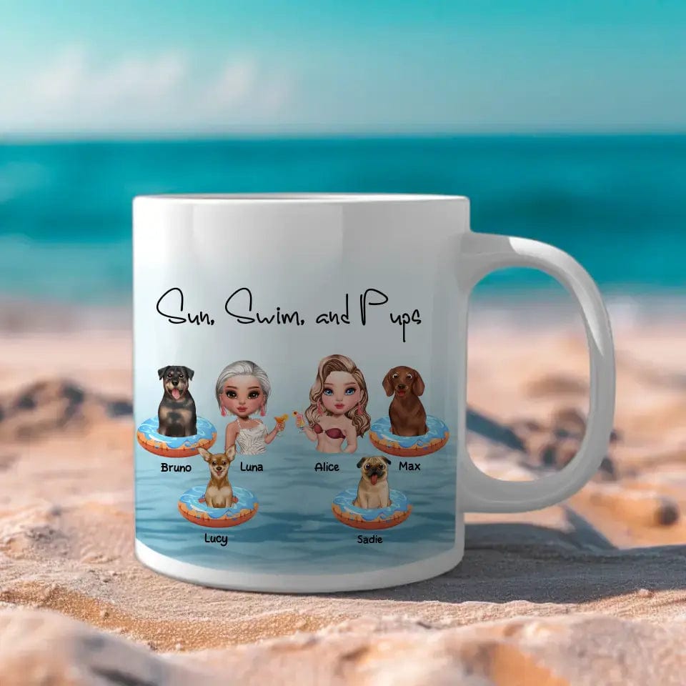 Summer Custom Dog and Owner Personalized Custom Mug Pet Owner Coffee Mugs