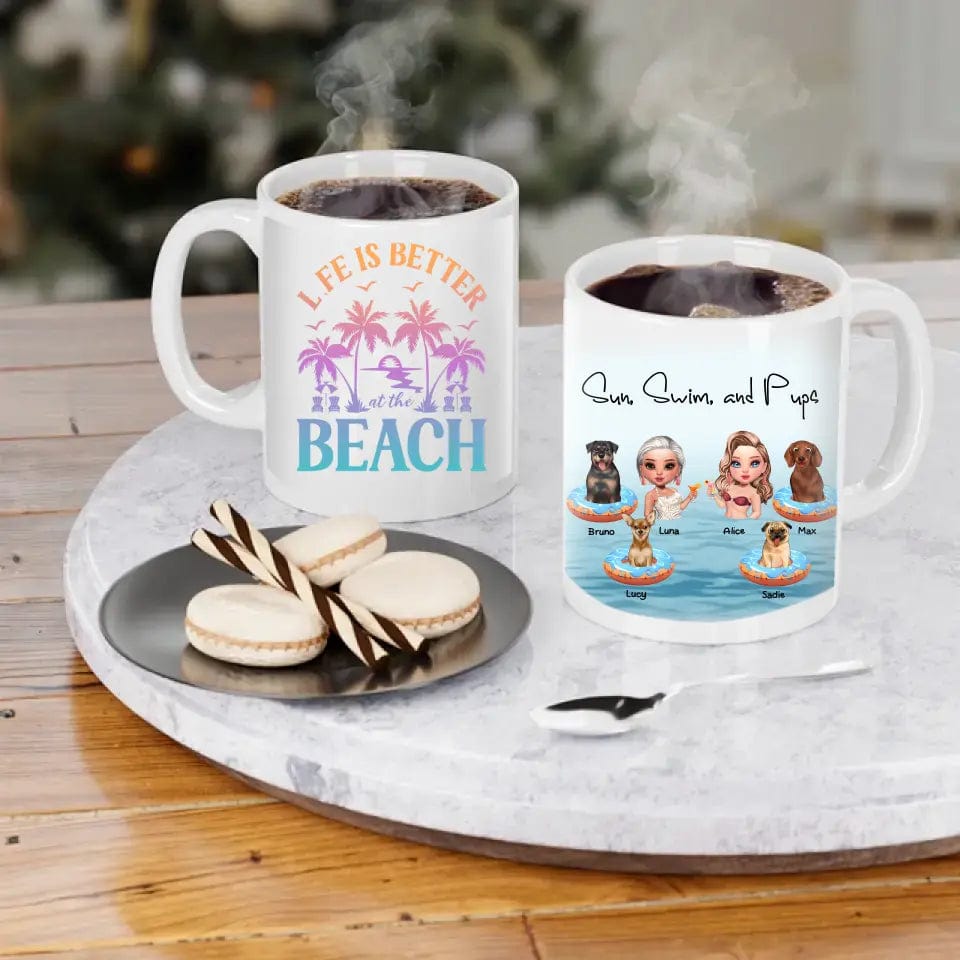 Summer Custom Dog and Owner Personalized Custom Mug Pet Owner Coffee Mugs