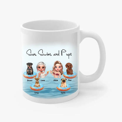 Summer Custom Dog and Owner Personalized Custom Mug Pet Owner Coffee Mugs