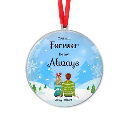 Personalized Couple Ornaments Custom Lovers Christmas Acrylic Ornament