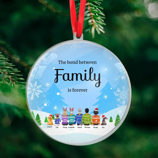 Personalized Family Ornaments Custom Christmas Acrylic Ornament For Family