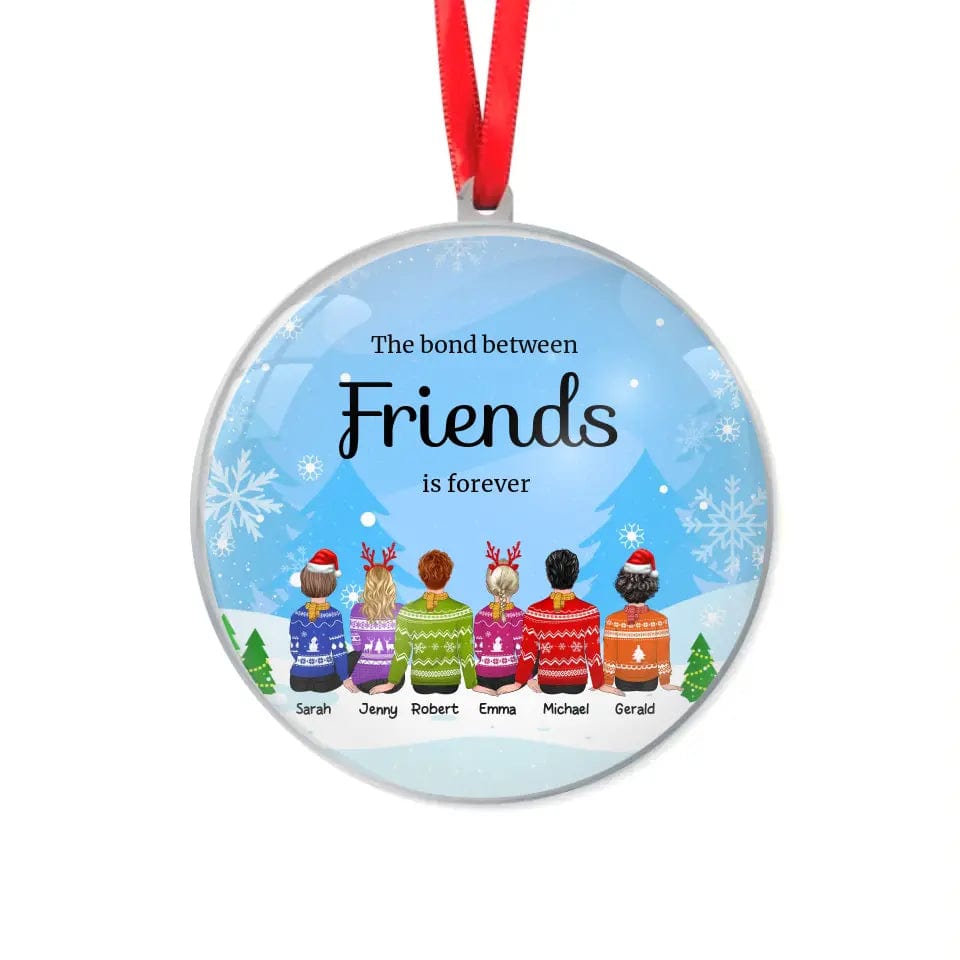 Custom Personalized Friends Acrylic Ornament For Christmas For Homies