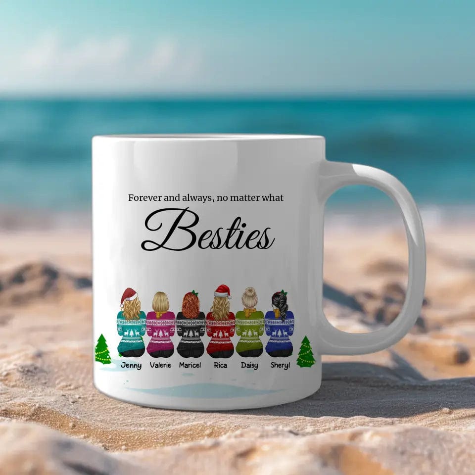 Personalized Best Friends Mug Besties Christmas Custom Mugs