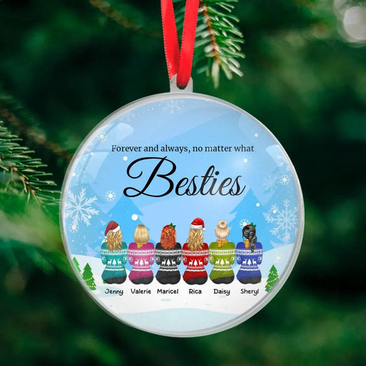 Custom Besties Acrylic Ornament Best Friends Ornaments