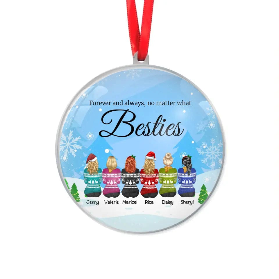 Custom Besties Acrylic Ornament Best Friends Ornaments