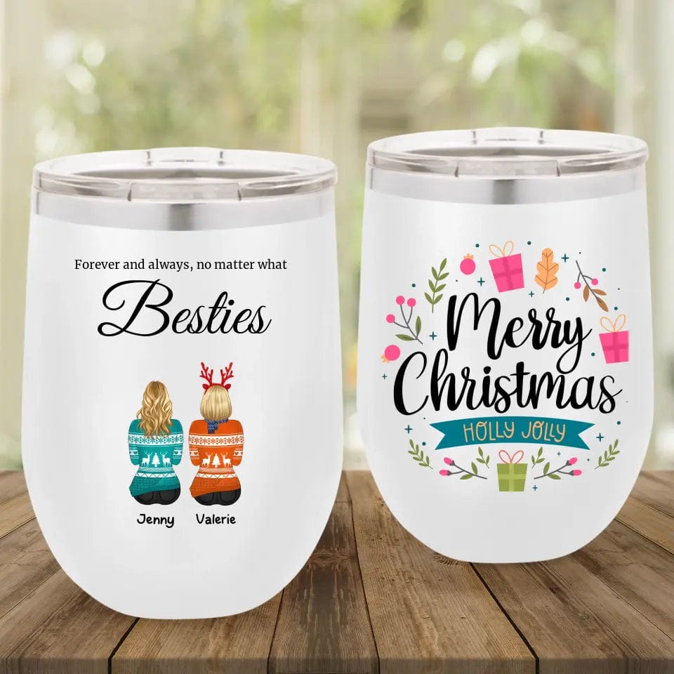 Personalized Best Friends Tumbler Custom Christmas Gifts for Bestie