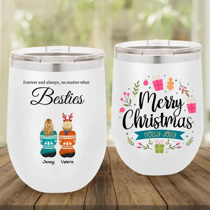 Personalized Best Friends Tumbler Custom Christmas Gifts for Bestie