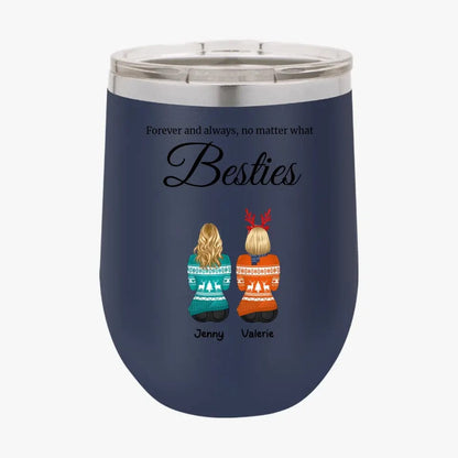 Personalized Best Friends Tumbler Custom Christmas Gifts for Bestie