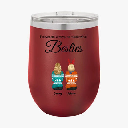 Personalized Best Friends Tumbler Custom Christmas Gifts for Bestie