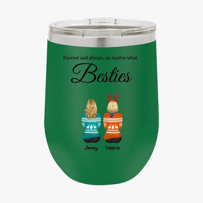 Personalized Best Friends Tumbler Custom Christmas Gifts for Bestie